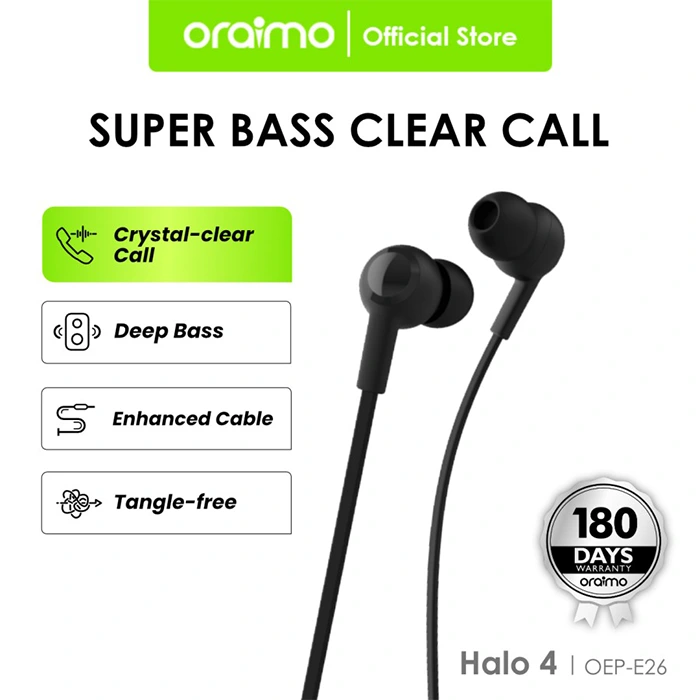 oraimo Halo 4 Écouteurs filaires intra-auriculaires