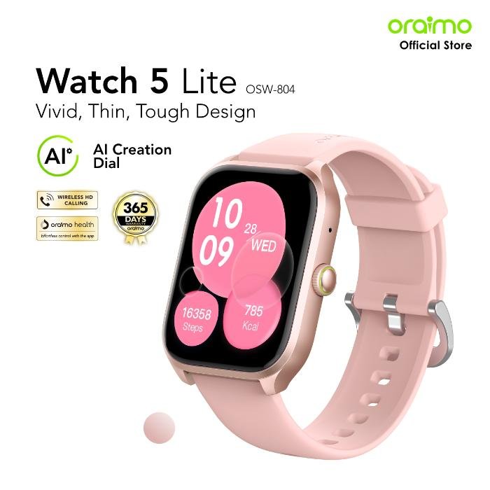 Oraimo Watch 5 Lite 2.01" HD IP68 Smart Watch Rose Gold