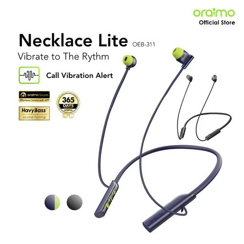 oraimo Necklace Lite Casque sans fil à vibration d'appel