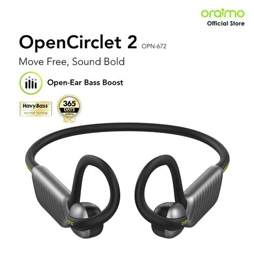 oraimo OpenCirclet 2 IPX5 Steps Tracking Open-Ear Headphones