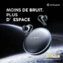 oraimo SpaceBuds 2 Écouteurs True Wireless AI Smart – Gris spatial