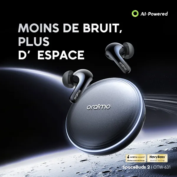 oraimo-True-Wireless-Earbuds-SpaceBuds2-OTW-631-1-Main-FR oraimo SpaceBuds 2 Écouteurs True Wireless AI Smart – Gris spatial