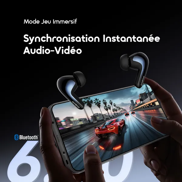 oraimo-True-Wireless-Earbuds-SpaceBuds2-OTW-631-13-Game-FR oraimo SpaceBuds 2 Écouteurs True Wireless AI Smart – Gris spatial