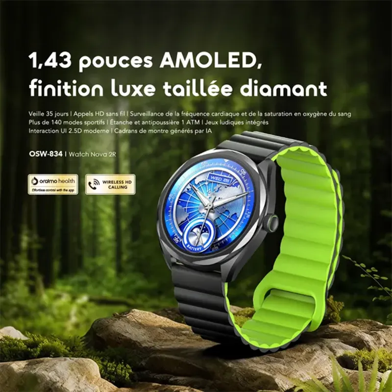oraimo-Smart-Watch-Watch-Nova-2R-OSW-834-01-Main-gadget morocco oraimo Watch Nova 2R Montre connectée avec écran AMOLED