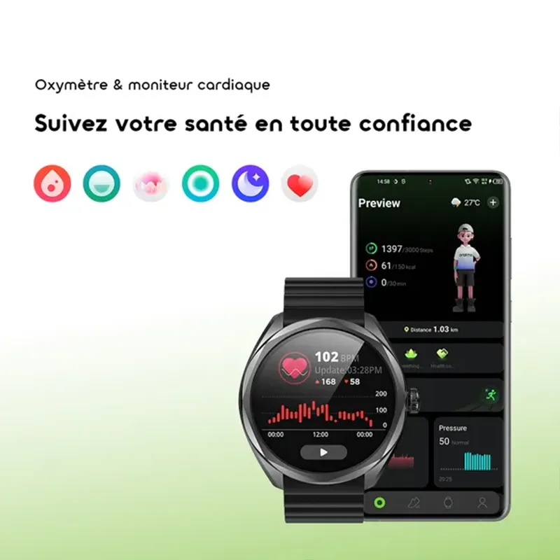 oraimo-Smart-Watch-Watch-Nova-2R-OSW-834-06-Rate-Monitor-gadget morocco oraimo Watch Nova 2R Montre connectée avec écran AMOLED