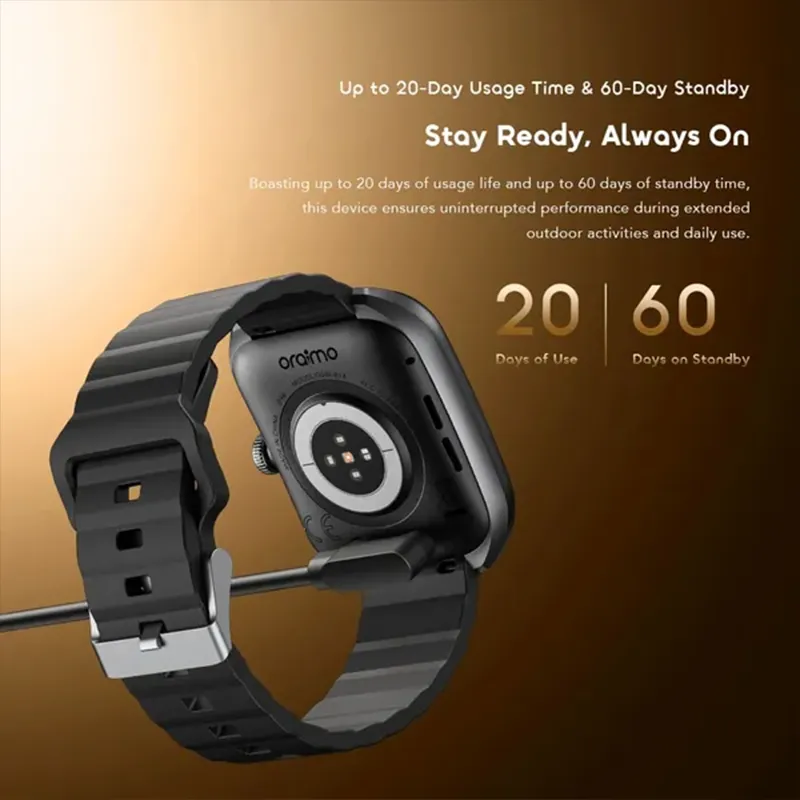 oraimo Watch Nova 2 2.01 AMOLED IP68 Curved gadget morocco