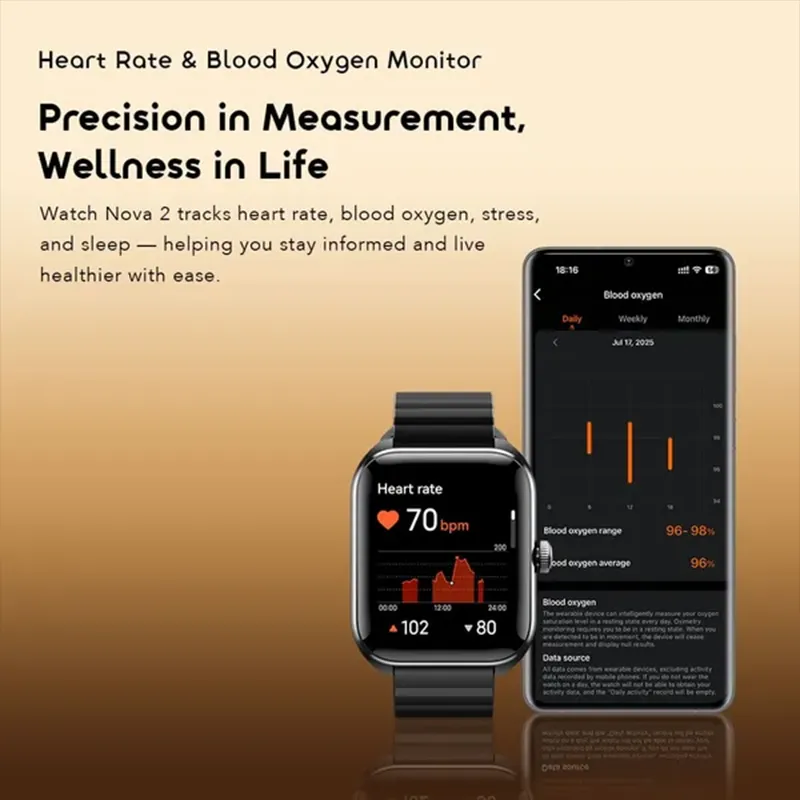 oraimo Watch Nova 2 2.01 AMOLED IP68 Curved gadget morocco