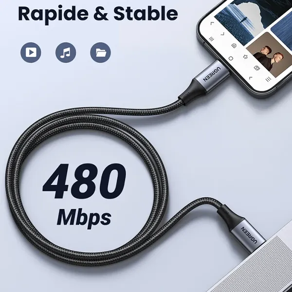 UGREEN Cable USB-C 240W 2M-4 UGREEN Cable USB-C 240W 2M gadgetmorocco prix maroc