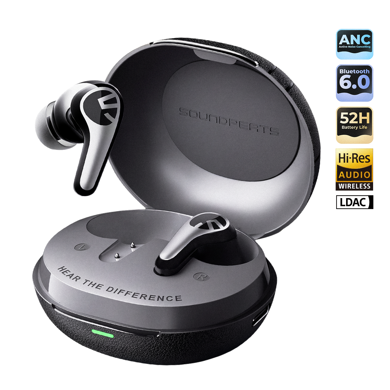 SoundPEATS C30 Écouteurs sans fil ANC – Noir